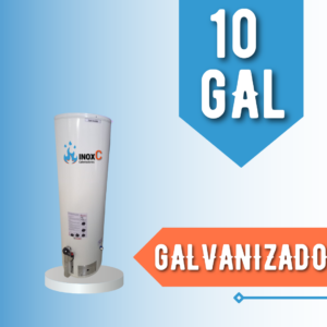 CALENTADOR DE AGUA A GAS TIPO ACUMULACIÓN EN ACERO GALVANIZADO - 10 GALONES