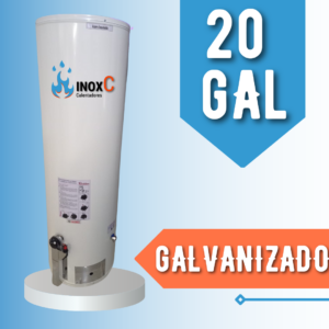 CALENTADOR DE AGUA A GAS TIPO ACUMULACIÓN EN ACERO GALVANIZADO - 20 GALONES