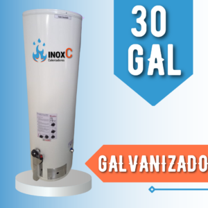 CALENTADOR DE AGUA A GAS TIPO ACUMULACIÓN EN ACERO GALVANIZADO - 30 GALONES