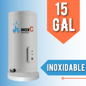 CALENTADOR DE AGUA ELÉCTRICO TIPO ACUMULACIÓN EN ACERO INOXIDABLE - 15 GALONES